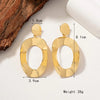 1 Pair Elegant Simple Style Circle Solid Color Plating Hollow Out Ferroalloy 14k Gold Plated Drop Earrings