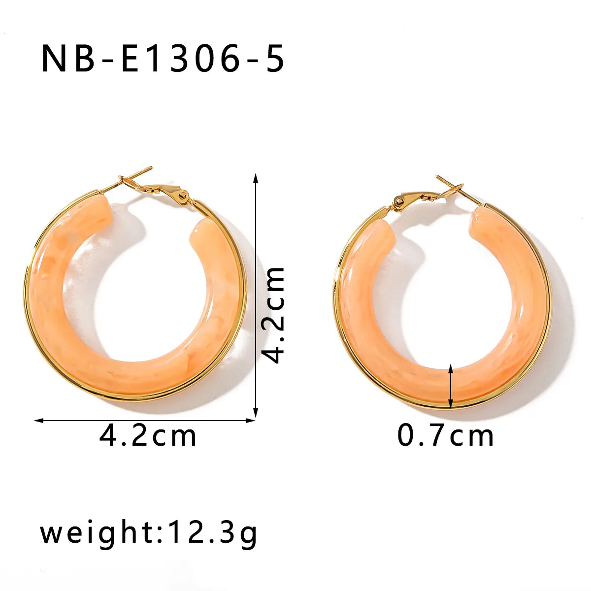 1 Pair Elegant Simple Style Classic Style Circle Multicolor Simple Plating 304 Stainless Steel 18K Gold Plated Earrings