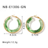 1 Pair Elegant Simple Style Classic Style Circle Multicolor Simple Plating 304 Stainless Steel 18K Gold Plated Earrings