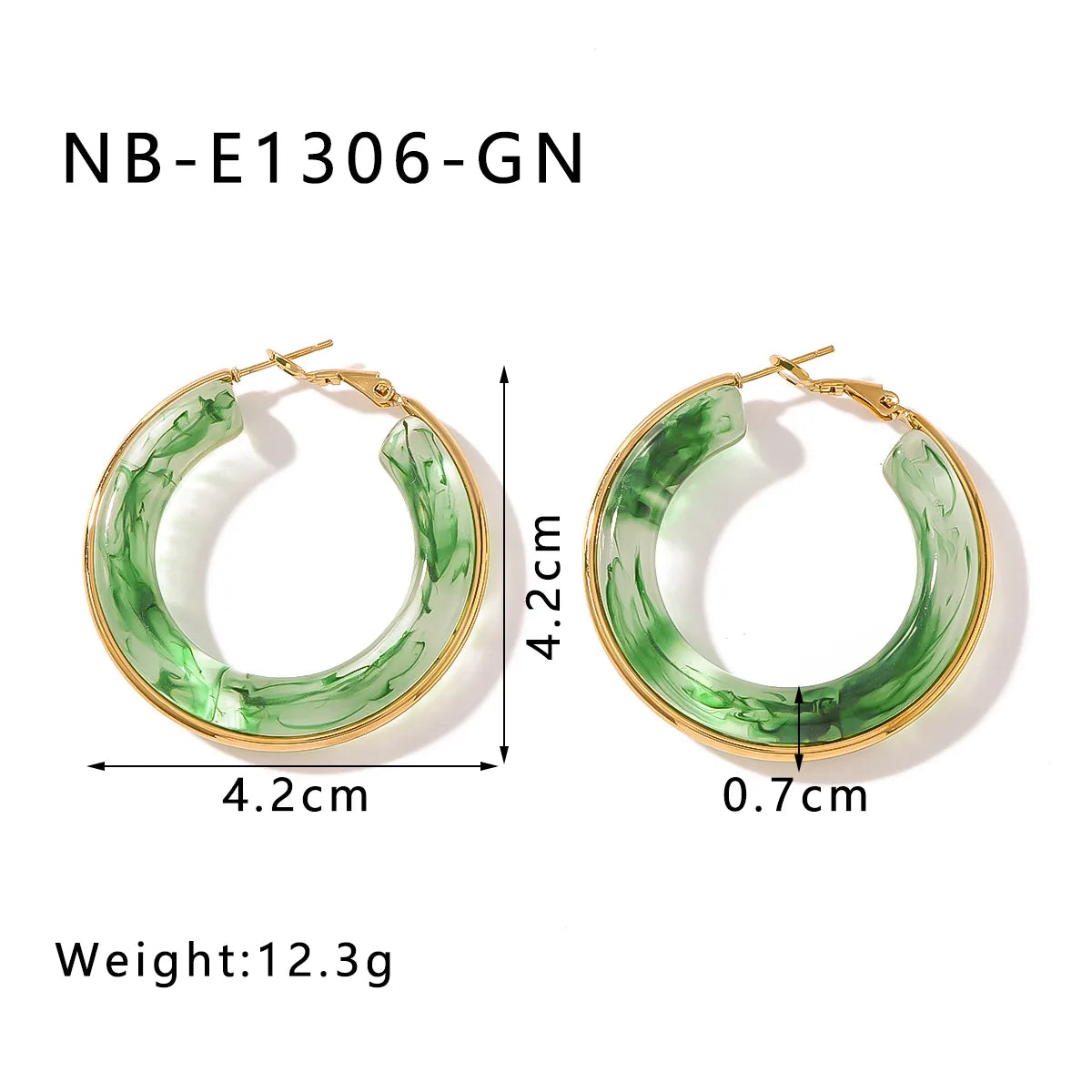 1 Pair Elegant Simple Style Classic Style Circle Multicolor Simple Plating 304 Stainless Steel 18K Gold Plated Earrings