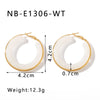 1 Pair Elegant Simple Style Classic Style Circle Multicolor Simple Plating 304 Stainless Steel 18K Gold Plated Earrings
