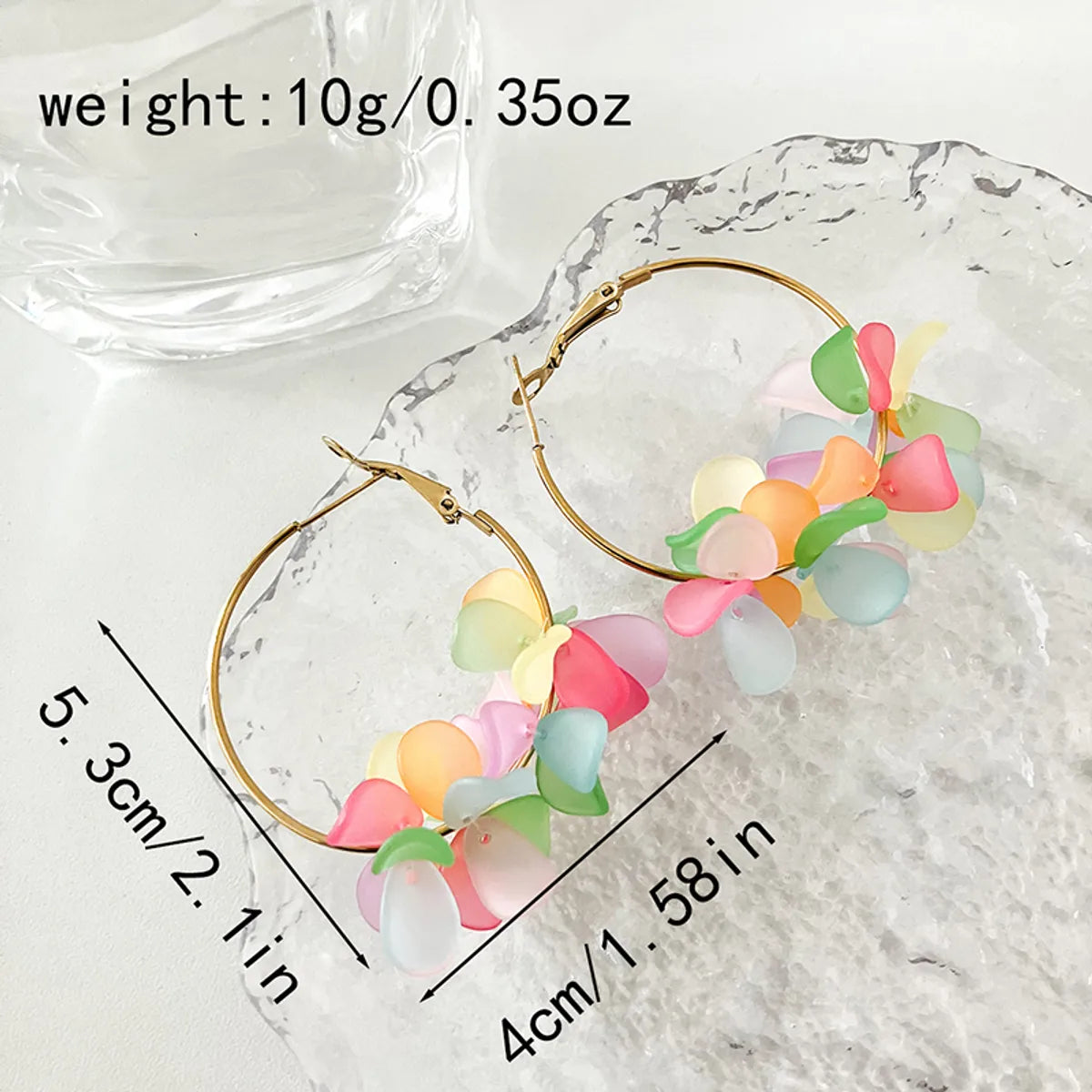 1 Pair Elegant Simple Style Classic Style Flower Tassel Plating 304 Stainless Steel Arylic 14K Gold Plated Earrings