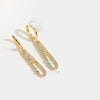 1 Pair Elegant Simple Style Commute Devil'S Eye Enamel Hollow Out Inlay Copper Zircon 14K Gold Plated Drop Earrings