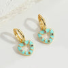 1 Pair Elegant Simple Style Commute Heart Shape Enamel Hollow Out Inlay Copper Zircon 14K Gold Plated Drop Earrings