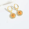 1 Pair Elegant Simple Style Commute Palm Heart Shape Eye Enamel Inlay Copper Zircon 14K Gold Plated Drop Earrings Earrings