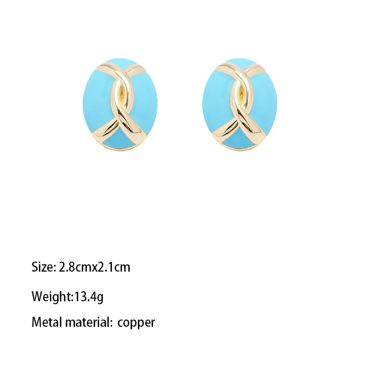 1 Pair Elegant Simple Style Eye Solid Color Asymmetrical Plating Copper Zircon Gold Plated Silver Plated Ear Studs