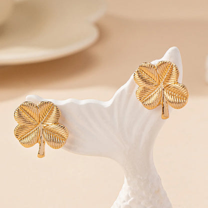 1 Pair Elegant Simple Style Floral Zinc Alloy Ear Studs