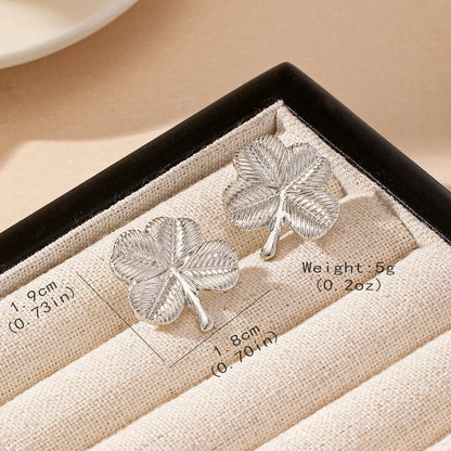 1 Pair Elegant Simple Style Floral Zinc Alloy Ear Studs