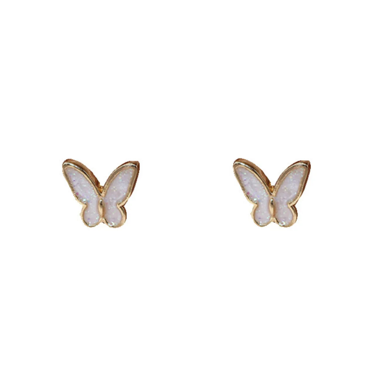 1 Pair Elegant Simple Style Flower Butterfly Alloy Drop Earrings Ear Studs