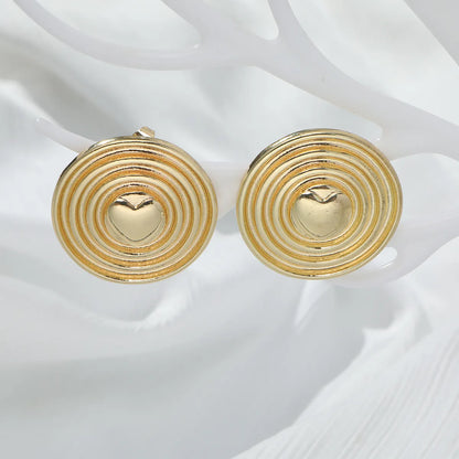 1 Pair Elegant Simple Style Geometric Alloy Ear Studs