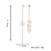 1 Pair Elegant Simple Style Geometric Inlay Artificial Pearl Alloy Rhinestones Drop Earrings