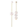 1 Pair Elegant Simple Style Geometric Inlay Artificial Pearl Alloy Rhinestones Drop Earrings