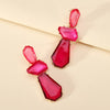 1 Pair Elegant Simple Style Geometric Water Droplets Inlay Alloy Resin Drop Earrings