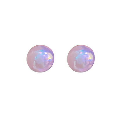 1 Pair Elegant Simple Style Round Imitation Pearl Drop Earrings