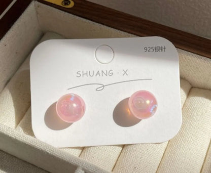 1 Pair Elegant Simple Style Round Imitation Pearl Drop Earrings