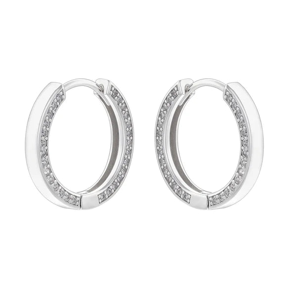 1 Pair Elegant Simple Style Round Plating Inlay Copper Zircon 18K Gold Plated Drop Earrings