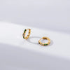 1 Pair Elegant Simple Style Round Plating Inlay Copper Zircon 18k Gold Plated Hoop Earrings