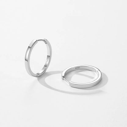 1 Pair Elegant Simple Style Round Plating Sterling Silver 14k Gold Plated Rhodium Plated Earrings