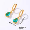 1 Pair Elegant Simple Style Shiny Geometric Round Water Droplets Plating Inlay Copper Zircon Drop Earrings
