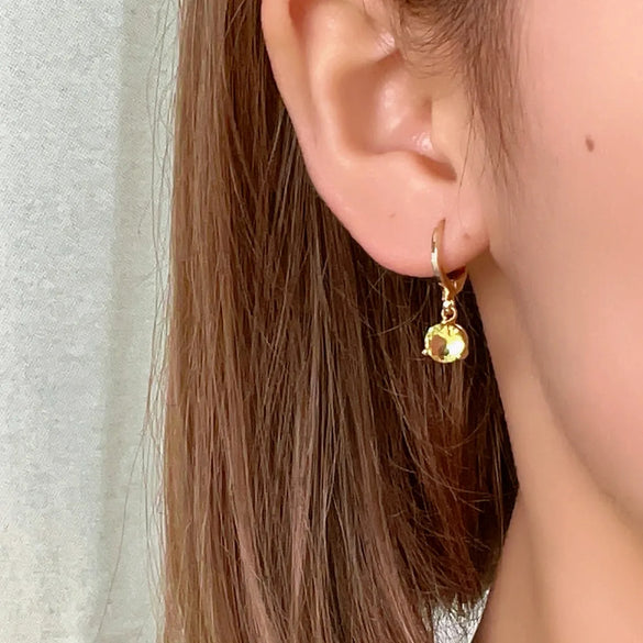 1 Pair Elegant Simple Style Shiny Geometric Round Water Droplets Plating Inlay Copper Zircon Drop Earrings