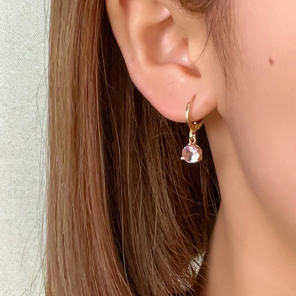 1 Pair Elegant Simple Style Shiny Geometric Round Water Droplets Plating Inlay Copper Zircon Drop Earrings