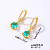 1 Pair Elegant Simple Style Shiny Geometric Round Water Droplets Plating Inlay Copper Zircon Drop Earrings