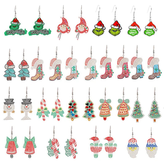 1 Pair Elegant Simple Style Snowman High Heel 304 Stainless Steel Arylic Earrings Ear Hook