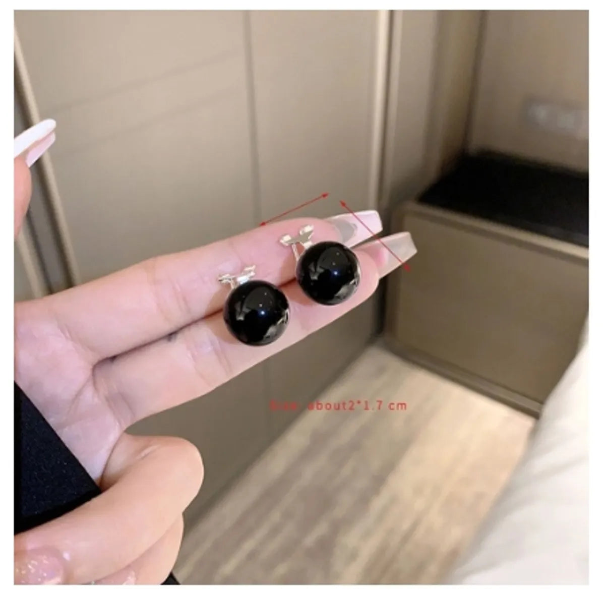 1 Pair Elegant Simple Style Solid Color Inlay Alloy Artificial Pearls Ear Studs