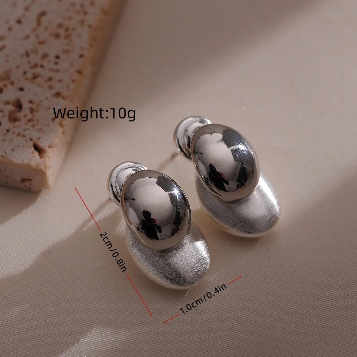 1 Pair Elegant Simple Style Solid Color Plating Copper 18k Gold Plated Ear Studs