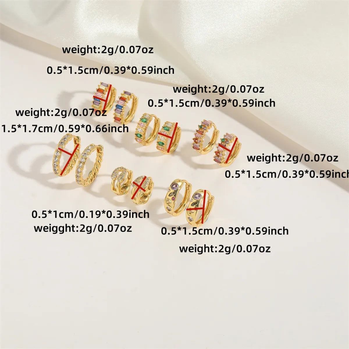 1 Pair Elegant Simple Style Solid Color Plating Inlay Copper Zircon 14K Gold Plated Earrings