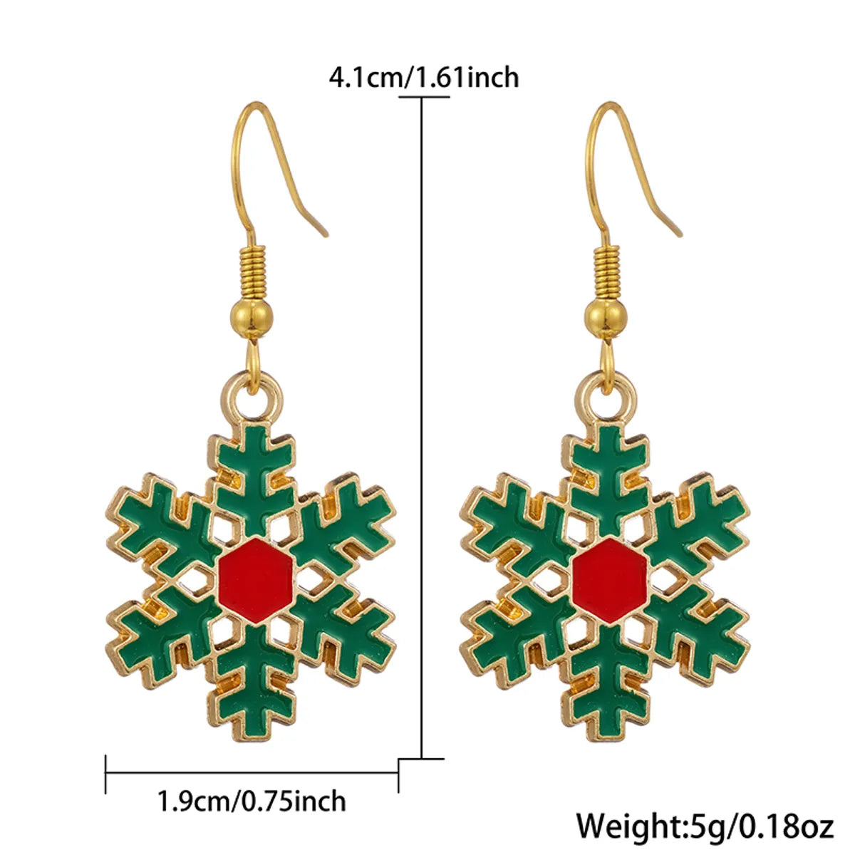 1 Pair Elegant Simple Style Streetwear Snowflake 304 Stainless Steel 18K Gold Plated Drop Earrings