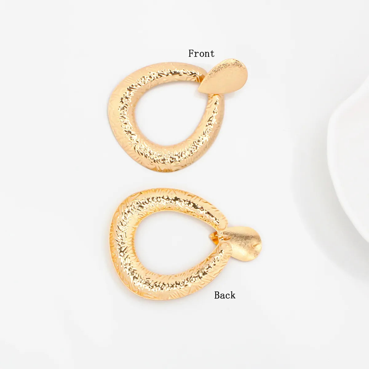 1 Pair Elegant Simple Style Water Droplets Plating Iron Gold Plated Drop Earrings