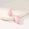 1 Pair Elegant Simple Style Water Droplets Polishing Arylic Ear Studs