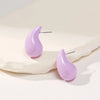 1 Pair Elegant Simple Style Water Droplets Polishing Arylic Ear Studs