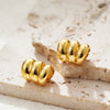 1 Pair Elegant Solid Color Classic Style C Shape Copper Ear Cuffs