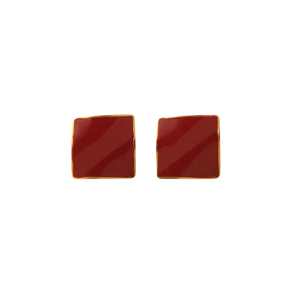 1 Pair Elegant Square 304 Stainless Steel Ear Studs