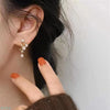 1 Pair Elegant Star Pearl Alloy Ear Studs