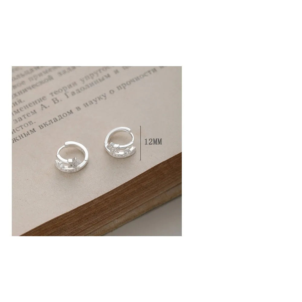 1 Pair Elegant Star Plating Inlay Sterling Silver Zircon Ear Studs