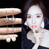 1 Pair Elegant Star Tassel Heart Shape Inlay Alloy Artificial Pearls Rhinestones Glass Earrings