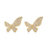 1 Pair Elegant Streetwear Butterfly Bow Knot Plating Inlay Copper Rhinestones Ear Studs