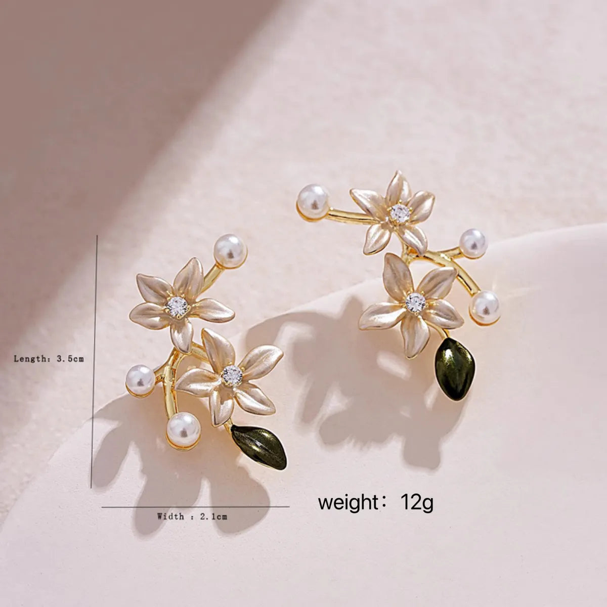 1 Pair Elegant Streetwear Flower Alloy Drop Earrings