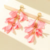 1 Pair Elegant Streetwear Flower Plating Alloy Polyester Gold Plated Drop Earrings