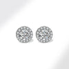 1 Pair Elegant Streetwear Geometric Plating Inlay Sterling Silver Birthstone Zircon Ear Studs