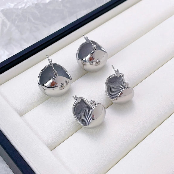 1 Pair Elegant Streetwear Geometric Plating Titanium Steel Ear Studs
