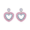 1 Pair Elegant Streetwear Heart Shape Alloy Drop Earrings