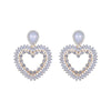 1 Pair Elegant Streetwear Heart Shape Alloy Drop Earrings