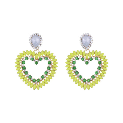 1 Pair Elegant Streetwear Heart Shape Alloy Drop Earrings