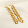 1 Pair Elegant Streetwear Lines Chain Inlay 304 Stainless Steel Rhinestones 18K Gold Plated Drop Earrings