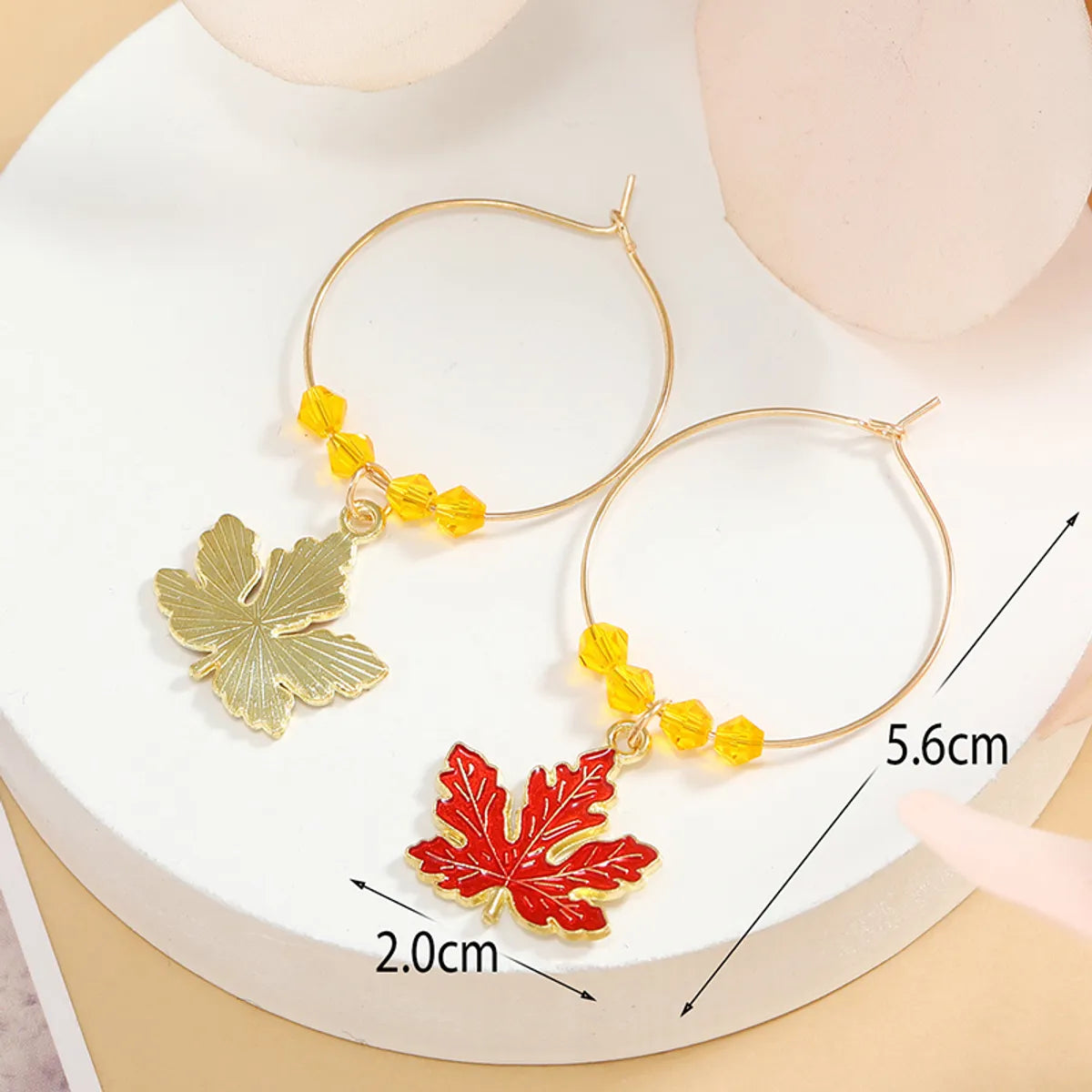 1 Pair Elegant Streetwear Maple Leaf Plating Alloy Earrings