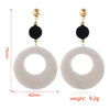 1 Pair Elegant Streetwear Round Leopard Alloy Gold Plated Drop Earrings